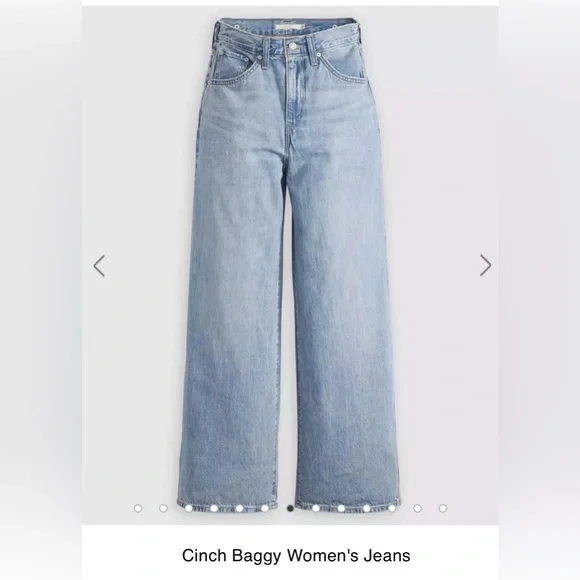 Levis Cinch Baggy Women's Jeans - Light Blue - Picture 1 of 11